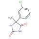 5-(3-chlorophenyl)-5-methylimidazolidine-2,4-dione (CAS 6946-01-6) - chemical structure image