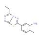5-(3-Ethyl-[1,2,4]triazolo[3,4-b][1,3,4]-thiadiazol-6-yl)-2-methyl-phenylamine - chemical structure image