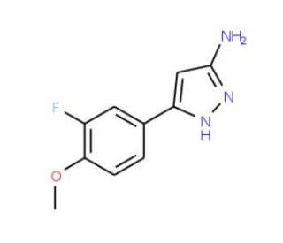 5-(3-Fluoro-4-methoxy-phenyl)-2H-pyrazol-3-ylamine - chemical structure image