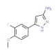 5-(3-Fluoro-4-methoxy-phenyl)-2H-pyrazol-3-ylamine - chemical structure image