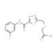{[(5-{[(3-Fluorophenyl)amino]carbonyl}-1,3,4-thiadiazol-2-yl)methyl]thio}acetic acid - chemical structure image