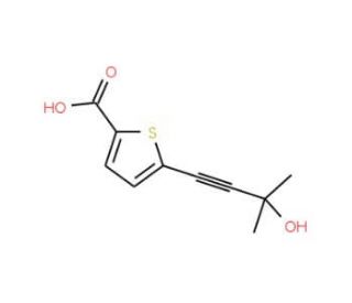 5-(3-Hydroxy-3-methylbut-1-ynyl)thiophene-2-carboxylic acid - chemical structure image