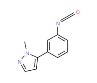 5-(3-Isocyanatophenyl)-1-methyl-1H-pyrazole (CAS 941716-86-5) - chemical structure image