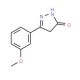 5-(3-Methoxy-phenyl)-2,4-dihydro-pyrazol-3-one - chemical structure image