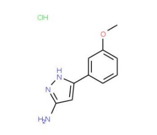 5-(3-Methoxy-phenyl)-2H-pyrazol-3-ylaminehydrochloride (CAS 1025447-42-0) - chemical structure image
