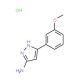 5-(3-Methoxy-phenyl)-2H-pyrazol-3-ylaminehydrochloride (CAS 1025447-42-0) - chemical structure image