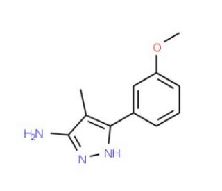 5-(3-Methoxy-phenyl)-4-methyl-2H-pyrazol-3-ylamine - chemical structure image