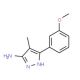 5-(3-Methoxy-phenyl)-4-methyl-2H-pyrazol-3-ylamine - chemical structure image