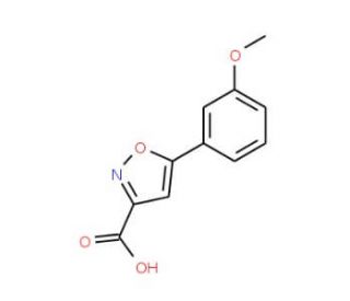 5-(3-Methoxy-phenyl)-isoxazole-3-carboxylic acid (CAS 668971-56-0) - chemical structure image
