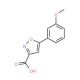 5-(3-Methoxy-phenyl)-isoxazole-3-carboxylic acid (CAS 668971-56-0) - chemical structure image