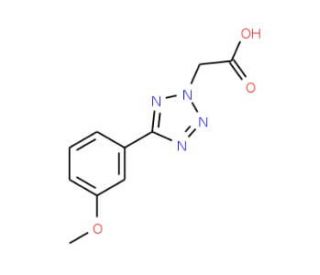 [5-(3-Methoxy-phenyl)-tetrazol-2-yl]-acetic acid - chemical structure image