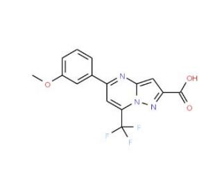 5-(3-Methoxyphenyl)-7-(trifluoromethyl)pyrazolo-[1,5-a]pyrimidine-2-carboxylic acid - chemical structure image
