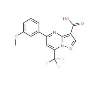 5-(3-Methoxyphenyl)-7-(trifluoromethyl)pyrazolo-[1,5-a]pyrimidine-3-carboxylic acid - chemical structure image
