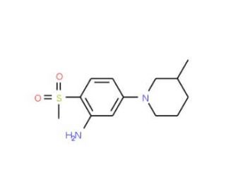 5-(3-Methylpiperidin-1-yl)-2-methylsulfonylaniline - chemical structure image