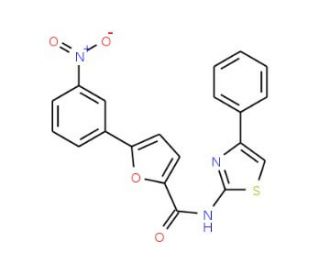 5-(3-Nitrophenyl)-furan-2-carboxylic acid (4-phenylthiazol-2-yl)-amide - chemical structure image