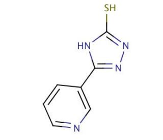 5-(3-Pyridyl)-4H-1,2,4-triazole-3-thiol (CAS 32362-88-2) - chemical structure image
