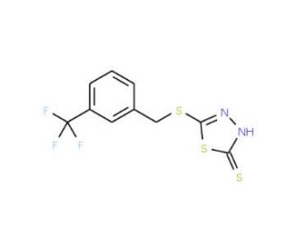 5-[3-(Trifluoromethyl)benzylthio]-1,3,4-thiadiazole-2-thiol (CAS 175277-94-8) - chemical structure image