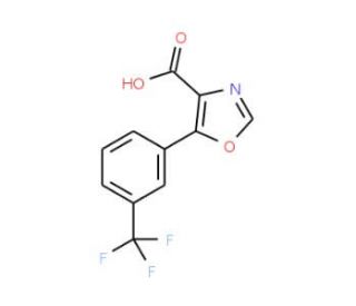 5-[3-(Trifluoromethyl)phenyl]-1,3-oxazole-4-carboxylic acid (CAS 253315-30-9) - chemical structure image