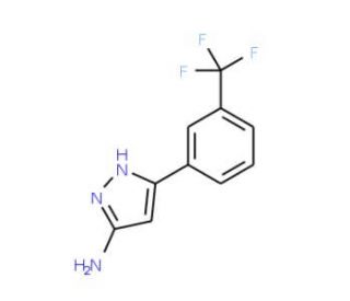 5-(3-Trifluoromethylphenyl)-2H-pyrazol-3-ylamine (CAS 209224-91-9) - chemical structure image