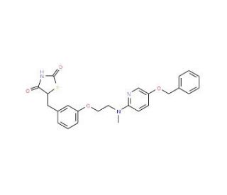 5-{4-[2-[(5-Benzyloxypyridin-2-yl)methylamino]ethoxy]benzyl}thiazolidine-2,4-dione (CAS 1076199-06-8) - chemical structure im