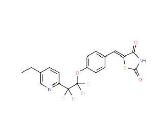 5-[4-[2-(5-Ethylpyridin-2-yl)ethoxy-d4]benzylidene]thiazolidine-2,4-dione - chemical structure image