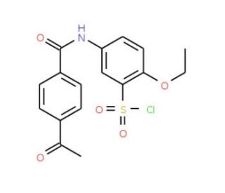 5-(4-Acetyl benzoylamino)-2-ethoxybenzenesulfonyl chloride (CAS 680618-04-6) - chemical structure image
