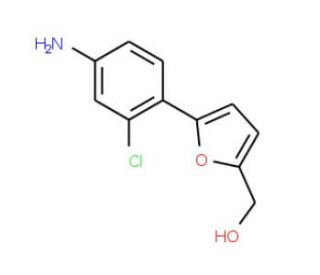 [5-(4-Amino-2-chloro-phenyl)-furan-2-yl]-methanol - chemical structure image