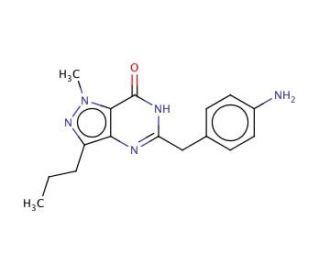 5-(4-Amino-benzyl)-1-methyl-3-propyl-1,6-dihydro-pyrazolo[4,3-d]pyrimidin-7-one - chemical structure image