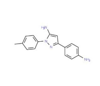 5-(4-Amino-phenyl)-2-p-tolyl-2H-pyrazol-3-ylamine - chemical structure image