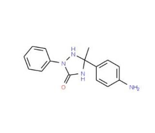 5-(4-Aminophenyl)-5-methyl-2-phenyl-1,2,4-triazolan-3-one - chemical structure image