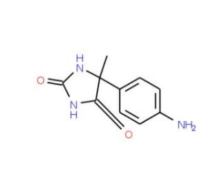 5-(4-aminophenyl)-5-methylimidazolidine-2,4-dione - chemical structure image