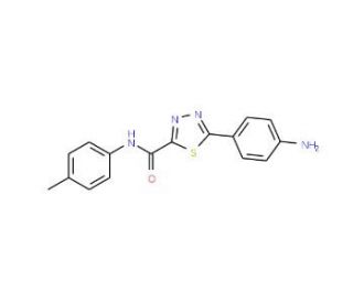 5-(4-Aminophenyl)-N-(4-methylphenyl)-1,3,4-thiadiazole-2-carboxamide - chemical structure image
