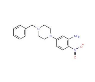 5-(4-Benzylpiperazino)-2-nitroaniline (CAS 23470-43-1) - chemical structure image