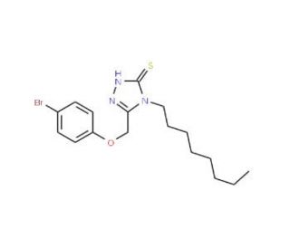 5-(4-Bromo-phenoxymethyl)-4-octyl-4H-[1,2,4]triazole-3-thiol - chemical structure image