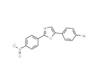 5-(4-Bromo-phenyl)-2-(4-nitro-phenyl)-oxazole (CAS 118426-04-3) - chemical structure image