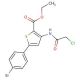 5-(4-Bromo-phenyl)-3-(2-chloro-acetylamino)-thiophene-2-carboxylic acid ethyl ester - chemical structure image