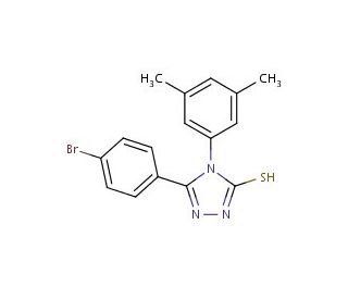 5-(4-Bromo-phenyl)-4-(3,5-dimethyl-phenyl)-4H-[1,2,4]triazole-3-thiol - chemical structure image
