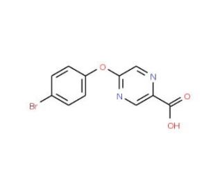 5-(4-bromophenoxy)pyrazine-2-carboxylic acid - chemical structure image