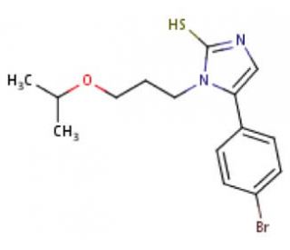 5-(4-bromophenyl)-1-(3-isopropoxypropyl)-1H-imidazole-2-thiol - chemical structure image
