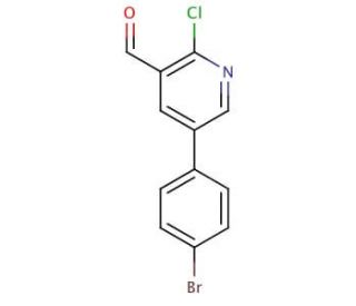 5-(4-Bromophenyl)-2-chloropyridine-3-carboxaldehyde (CAS 1119449-39-6) - chemical structure image