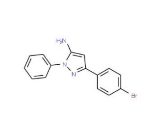 5-(4-Bromophenyl)-2-phenyl-2H-pyrazol-3-ylamine (CAS 201735-04-8) - chemical structure image