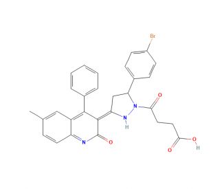 5-(4-Bromophenyl)-3-(1,2-dihydro-6-methyl-2-oxo-4-phenyl-3-quinolinyl)-4,5-dihydro-&gamma;-oxo-1H-Pyrazole-1-butanoic Acid (CAS 380