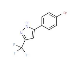 5-(4-Bromophenyl)-3-trifluoromethyl-1H-pyrazole (CAS 219986-65-9) - chemical structure image
