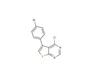 5-(4-bromophenyl)-4-chlorothieno[2,3-d]pyrimidine (CAS 406199-84-6) - chemical structure image