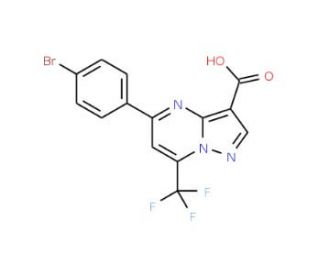5-(4-Bromophenyl)-7-(trifluoromethyl)pyrazolo-[1,5-a]pyrimidine-3-carboxylic acid - chemical structure image