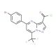 5-(4-bromophenyl)-7-(trifluoromethyl)pyrazolo[1,5-a]pyrimidine-3-carbonyl chloride - chemical structure image