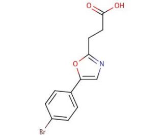 5-(4-Bromophenyl)oxazole-2-propionic acid (CAS 23464-96-2) - chemical structure image