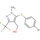 5-(4-Bromophenylthio)-4-(hydroxymethyl)-1-methyl-3-(trifluoromethyl)-1H-pyrazole - chemical structure image
