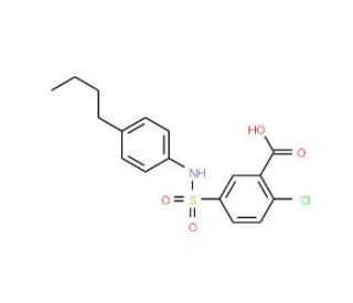 5-(4-Butyl-phenylsulfamoyl)-2-chloro-benzoic acid - chemical structure image