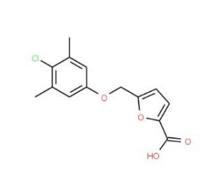 5-(4-Chloro-3,5-dimethyl-phenoxymethyl)-furan-2-carboxylic acid - chemical structure image